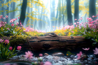 0014 Resized Wood Log in Forest