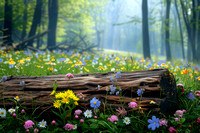 0017 Resized Wood Log in Forest