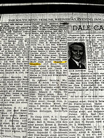 South Bend Tribune article from 1943 listing Uncle Gene post to training camp